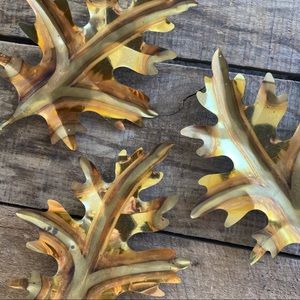 Vintage Brass Leaf Decor